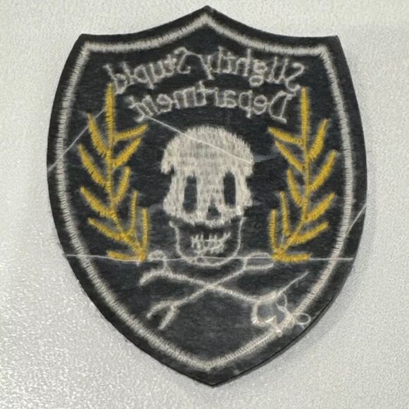 Slightly Stupid Department Iron On Patch - Picture 3 of 3